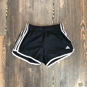 Adidas black running shorts size small